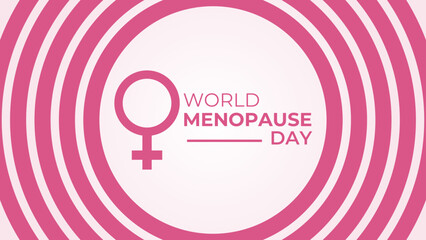 World Menopause Day is observed every year on the 18th October. suit for banner, cover, card, web, social media post, header, advertisement, greeting card, poster with background. Vector illustration