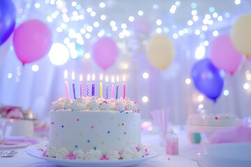 Bright and Colorful Celebration Scene with Festive Decorations and Lively Atmosphere for Events