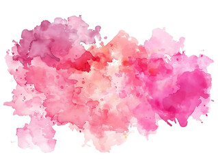 Fototapeta premium Hand Painted Pink Watercolor on White Background