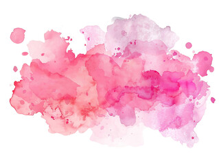 Fototapeta premium Hand Painted Pink Watercolor Art Background
