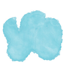 Light Blue Watercolour Paint Abstract Shapes