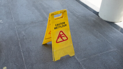 caution wet floor sign