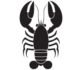 Obraz premium Lobster Silhouette Vector, Shrimp silhouette, Fish vector