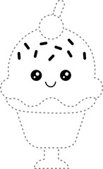 Tracing Cute ice cream