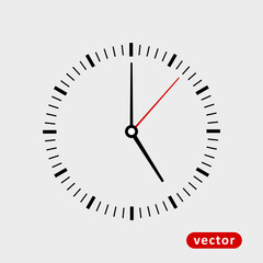 Classic and simple clock icon vector 