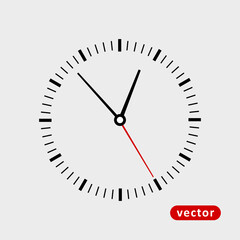 Classic and simple clock icon vector 