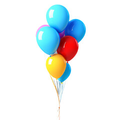 Colorful Party Balloons: A cluster of vibrant balloons in various colors, perfect for celebrating birthdays and festive occasions.