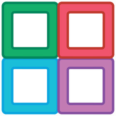 Colorful Geometric Square Pattern