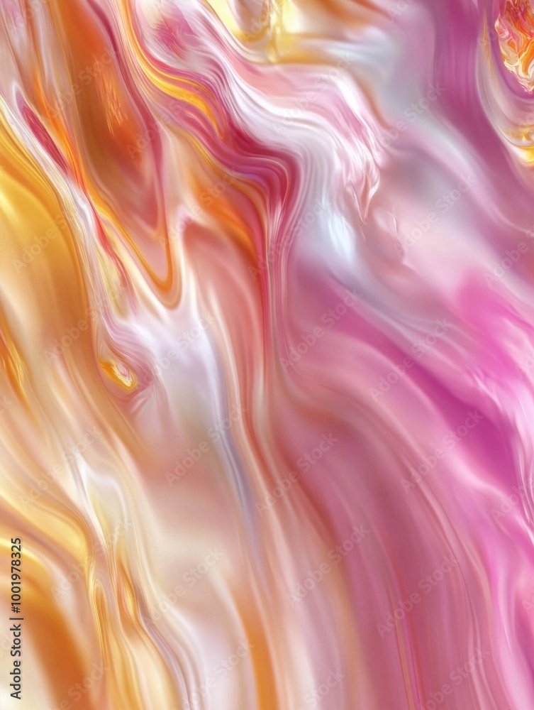 Poster abstract fluid art with soft melting patterns and vibrant halloween colors