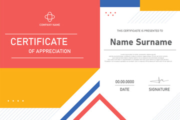 Flat modern certificate template.eps