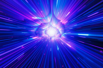 Speed Through a Tunnel of Light.generative AI