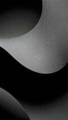Textured waves in shades of gray and black creating a modern, minimalist aesthetic ideal for backgrounds and wallpapers. Generative AI