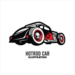 hotrod caar illustration ready eps 10 format 