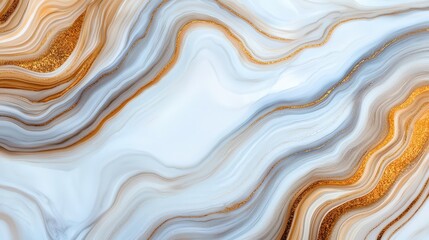 Obraz premium Abstract Marble Texture Background with Gold Glitter Swirls Luxury Interior Design