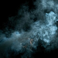 Abstract smoke on black