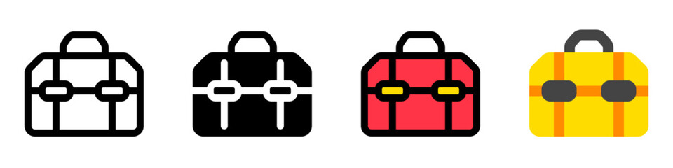 Editable toolbox, toolkit, case, box vector icon. Construction, tools, industry. Part of a big icon set family. Perfect for web and app interfaces, presentations, infographics, etc