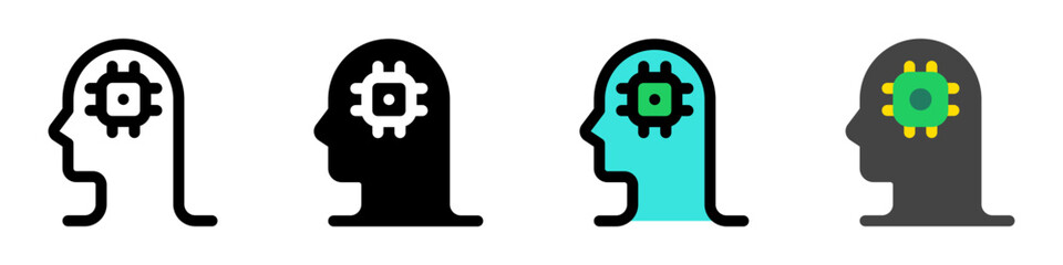Editable artificial brain vector icon. AI technology, artificial intelligence, computer. Part of a big icon set family. Perfect for web and app interfaces, presentations, infographics, etc