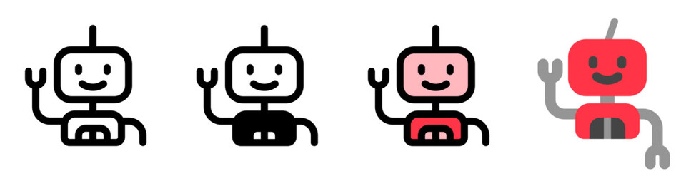Editable bot, robot, android vector icon. AI technology, artificial intelligence, computer. Part of a big icon set family. Perfect for web and app interfaces, presentations, infographics, etc