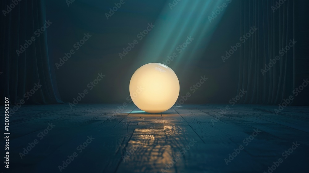 Sticker Glow Sphere in Dramatic Lighting