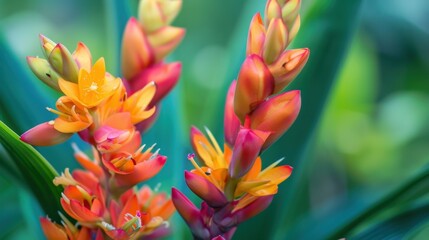 Obraz premium Vibrant Tropical Flowering Plants in Nature