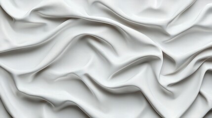 Obraz premium White Fabric Drape Texture Abstract Background Smooth Crease Soft Cloth Wrinkles Pat