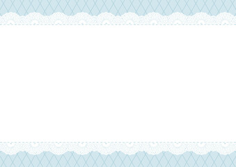 横長レース&times;チェック(ブルー)