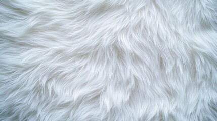 Fototapeta premium White Faux Fur Texture Background Soft Plush Fabric Pattern