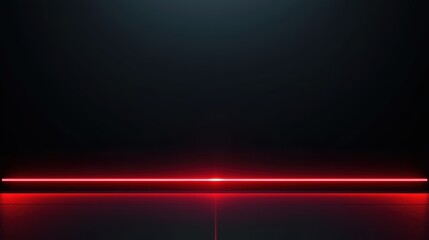Futuristic red neon light against a dark background
