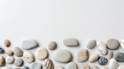 Natural Pebbles on Soft Background for Creative Designs