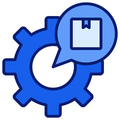 Service Center Icon Blue Color Icon