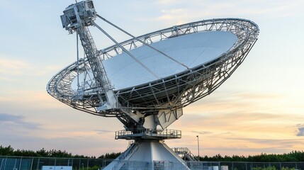 A large satellite dish used for communication and data transmission.