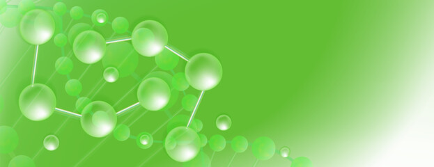 Hyaluronic acid and Niacinamide hair and skin solutions ad, green collagen serum drop with cosmetic advertising background ready to use, illustration vector.