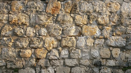Textured Stone Wall with Natural Color Variations