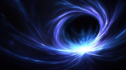 Obraz premium A dark entity in a void, pulling vibrant, glowing energy into itself, the scene captures the essence of a soul-sucking power, soul sucking darkness, energy absorption