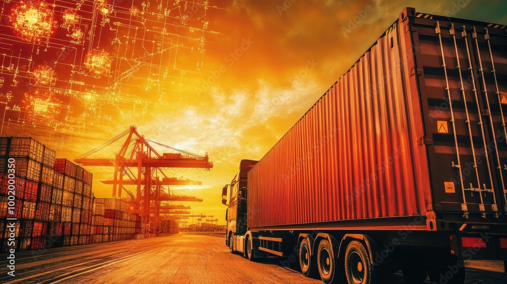 Poster efficient logistics management with real-time data visualization and performance metrics