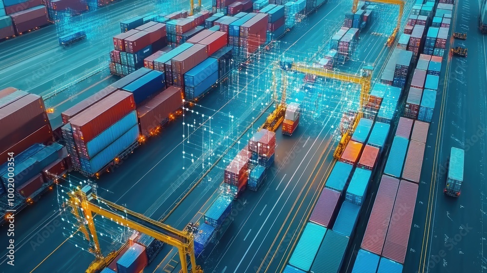 Poster efficient logistics management with real-time data visualization and performance metrics