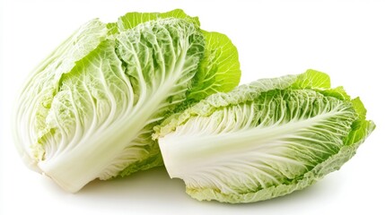 Napa Cabbage Isolated on White Background Generative AI