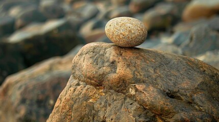 Smooth Rock Balancing on Textured Surface