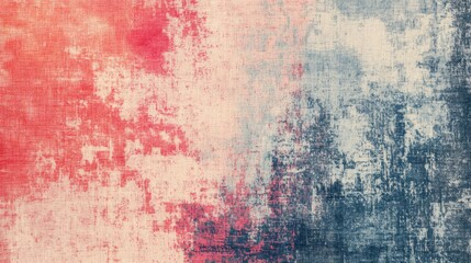 Abstract Textured Canvas: Red, Blue, and Beige Hues 