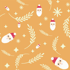 captivating Christmas seamless pattern featuring charming characters
