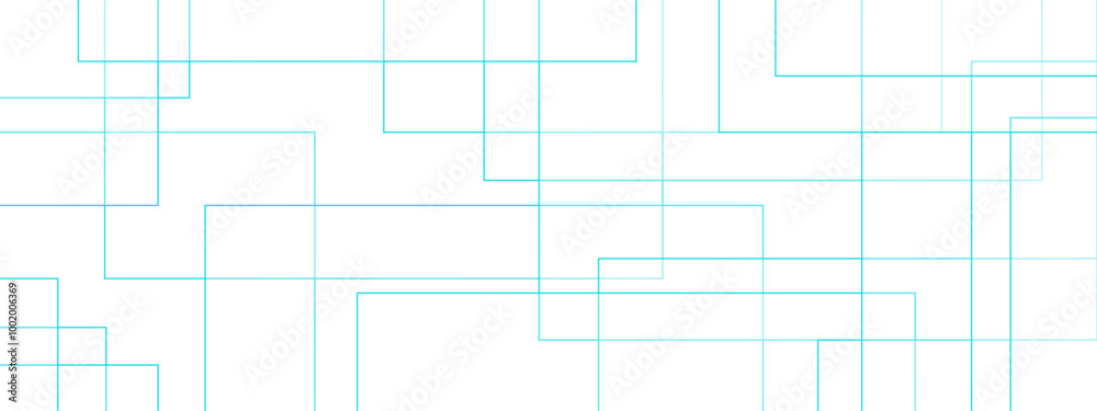 Aufkleber Modern Abstract white background design with blue transparent material and squares shapes. Geometric seamless lines business texture. Geomatics retro pattern of triangle shapes.