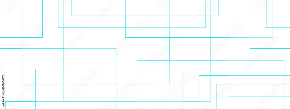 Aufkleber Modern Abstract white background design with blue transparent material and squares shapes. Geometric seamless lines business texture. Geomatics retro pattern of triangle shapes.