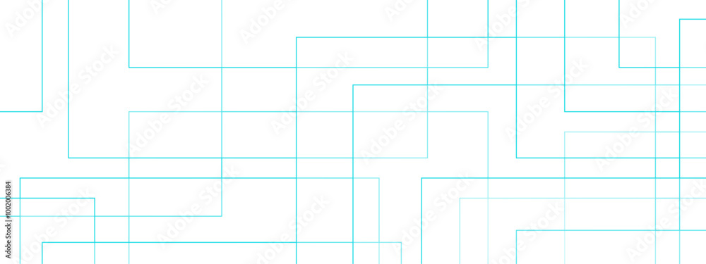 Aufkleber Modern Abstract white background design with blue transparent material and squares shapes. Geometric seamless lines business texture. Geomatics retro pattern of triangle shapes.