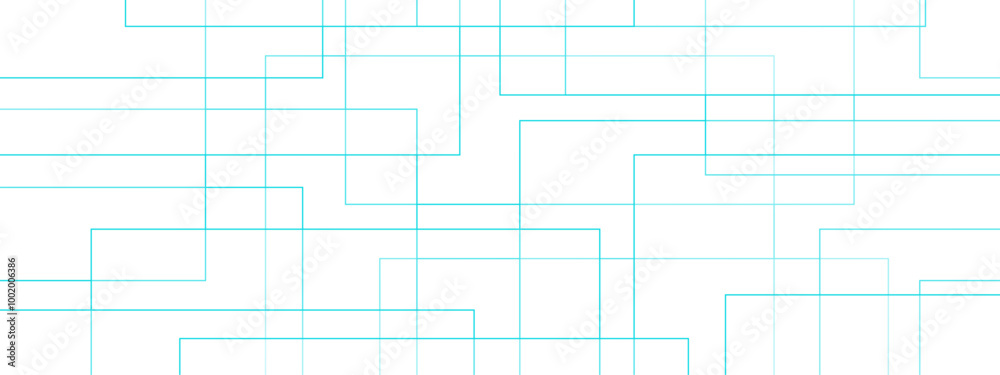 Poster Modern Abstract white background design with blue transparent material and squares shapes. Geometric seamless lines business texture. Geomatics retro pattern of triangle shapes.