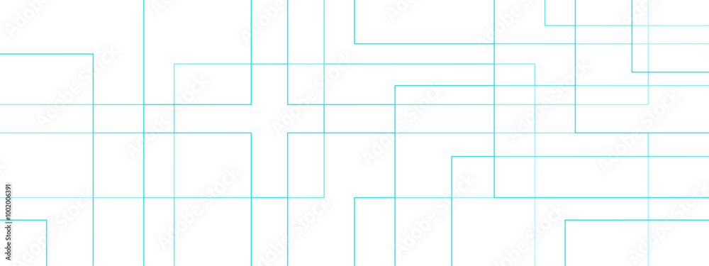 Poster Modern Abstract white background design with blue transparent material and squares shapes. Geometric seamless lines business texture. Geomatics retro pattern of triangle shapes.