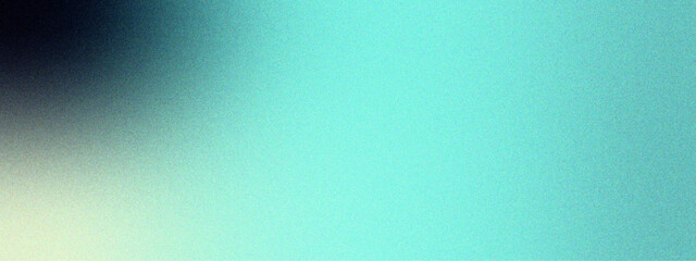 Abstract blue to black gradient background with Foil turquoise blue, teal metallic texture gradient. Grainy glowing light on backdrop noise effect. Design for technology, science, banner,poster