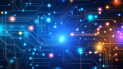 Obraz premium abstract background with circuit board