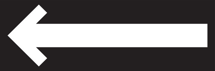 Obraz premium Long arrows icon. White straight long arrow icon. Bold white long arrow. Vector illustration.