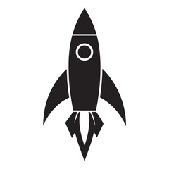 Rocket logo design silhouette vector illustration