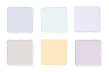 ハロウィン色のシンプルなフレームセット　四角